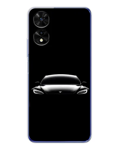 Чехол для TCL 505 с картинкой «Фары Tesla Night»