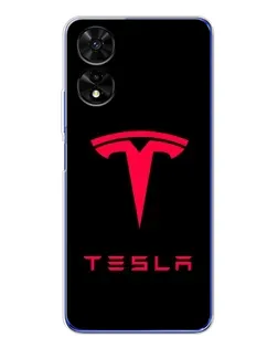 Чехол для TCL 505 с картинкой «Tesla Red Logo»