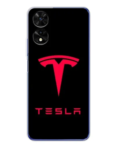Чехол для TCL 505 с картинкой «Tesla Red Logo»