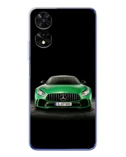 Чохол для TCL 505 з картинкою «Mercedes — неоновий лого»