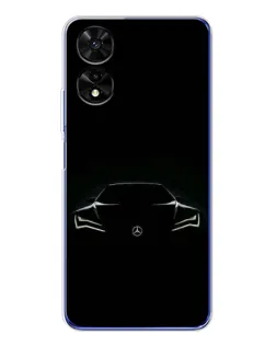 Чехол для TCL 505 с картинкой «Mercedes — силуэт авто»