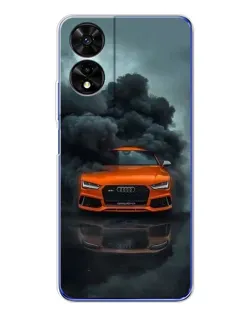 Чохол для TCL 505 з картинкою «Audi у хмарах диму»
