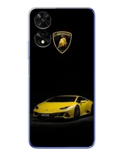 Чохол для TCL 505 з картинкою «Lamborghini жовтий акцент»