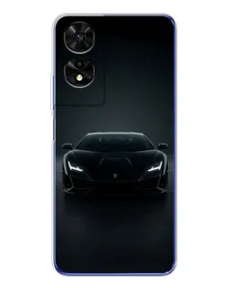 Чохол для TCL 505 з картинкою «Чорний Lamborghini Aventador»