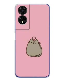 Чехол для TCL 505 с картинкой «Pusheen сердце»