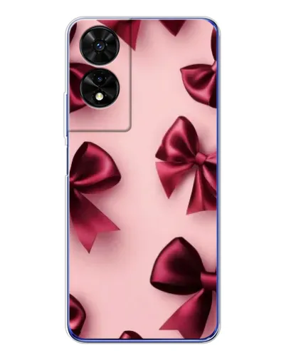 Чехол для TCL 505 с картинкой «Бордовый атлас»