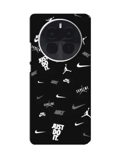 Чохол для TCL 60 Ultra NxtPaper з картинкою «Nike Black Pattern»