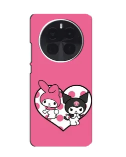Чохол для TCL 60 Ultra NxtPaper з картинкою «Kuromi та My Melody»
