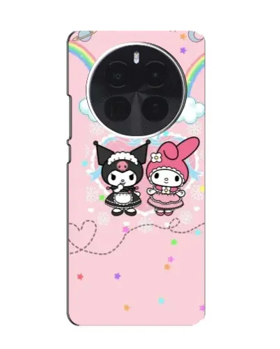 Чохол для TCL 60 Ultra NxtPaper з картинкою «My Melody та Kuromi»