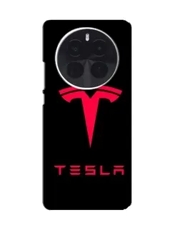 Чехол для TCL 60 Ultra NxtPaper с картинкой «Tesla Red Logo»