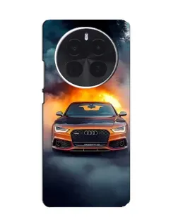 Чохол для TCL 60 Ultra NxtPaper з картинкою «Audi у вогняному диму»