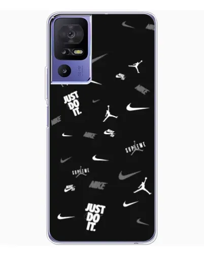 Чохол для TCL 605 з картинкою «Nike Black Pattern» Чохол для TCL 605 з картинкою «Nike Black Pattern»