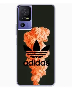 Чохол для TCL 605 з картинкою «Помаранчевий дим Adidas»