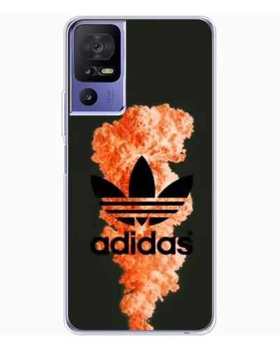 Чохол для TCL 605 з картинкою «Помаранчевий дим Adidas»