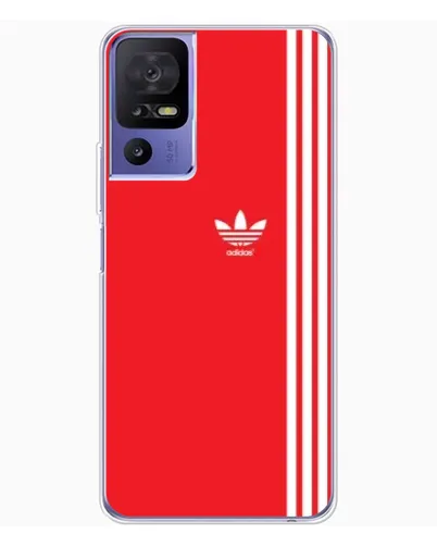 Чохол для TCL 605 з картинкою «Червоний мінімалізм Adidas»