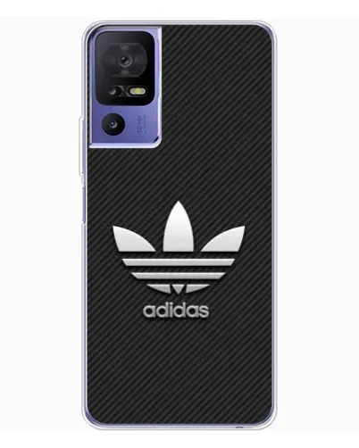 Чохол для TCL 605 з картинкою «Adidas Карбонова текстура»