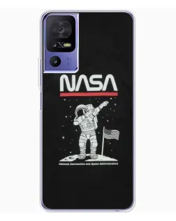 Чохол для TCL 605 з картинкою «NASA — крокуємо по Місяцю»