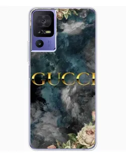 Чехол для TCL 605 с картинкой «Абстрактные цветы Gucci»