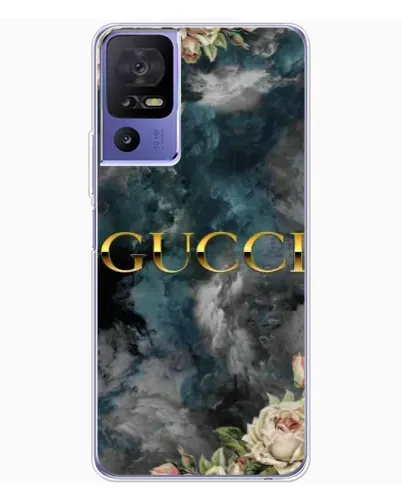 Чехол для TCL 605 с картинкой «Абстрактные цветы Gucci» Чехол для TCL 605 с картинкой «Абстрактные цветы Gucci»