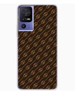 Чехол для TCL 605 с картинкой «Gucci — золотые диагонали»