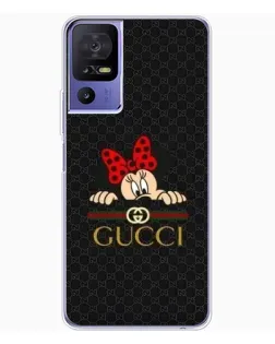 Чехол для TCL 605 с картинкой «Минни Маус Gucci — черный»
