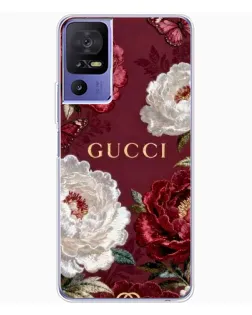 Чохол для TCL 605 з картинкою «Gucci — бордові троянди»