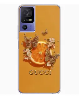 Чохол для TCL 605 з картинкою «Gucci — золоті метелики»