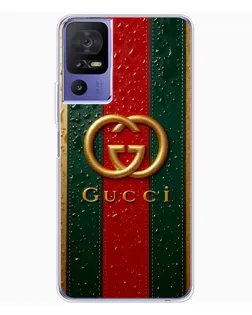 Чохол для TCL 605 з картинкою «Gucci — фірмова смуга та золото»