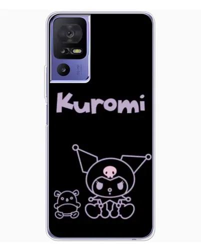 Чехол для TCL 605 с картинкой «Kuromi — черный минимализм» Чехол для TCL 605 с картинкой «Kuromi — черный минимализм»