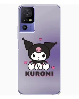 Чехол для TCL 605 с картинкой «Kuromi — фиолетовый арт»