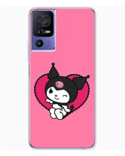 Чехол для TCL 605 с картинкой «Kuromi — любовь в сердце»