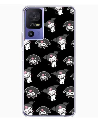 Чехол для TCL 605 с картинкой «Черный паттерн Kuromi» Чехол для TCL 605 с картинкой «Черный паттерн Kuromi»