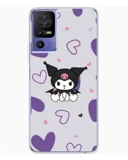 Чехол для TCL 605 с картинкой «Kuromi и лавандовые сердца»