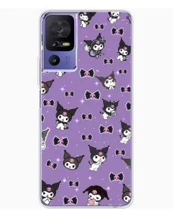 Чехол для TCL 605 с картинкой «Kuromi — паттерн»