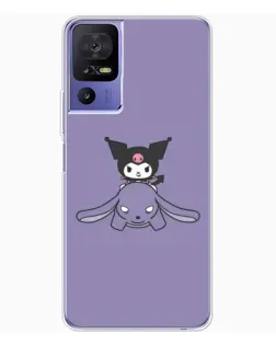 Чехол для TCL 605 с картинкой «Kuromi на лиловом фоне»