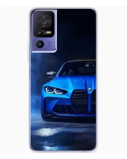 Чехол для TCL 605 с картинкой «Голубая BMW M4»
