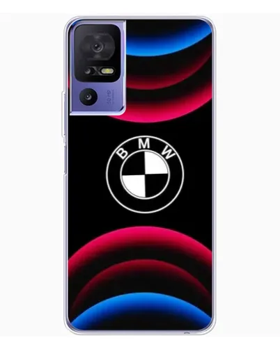 Чехол для TCL 605 с картинкой «Логотип BMW и неоновые дуги» Чехол для TCL 605 с картинкой «Логотип BMW и неоновые дуги»