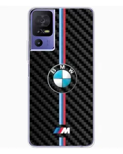 Чехол для TCL 605 с картинкой «Эмблема BMW и карбон»