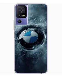 Чехол для TCL 605 с картинкой «Логотип BMW — лед»
