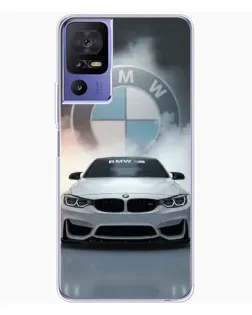 Чехол для TCL 605 с картинкой «BMW в белом дыму»