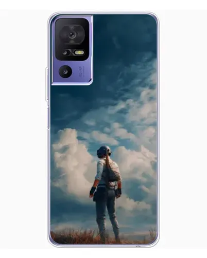 Чехол для TCL 605 с картинкой «Герой PUBG на скале»
