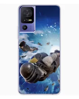 Чехол для TCL 605 с картинкой «Десант PUBG — прыжок»