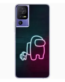 Чехол для TCL 605 с картинкой «Among Us неон-арт»
