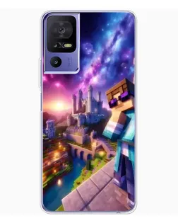 Чехол для TCL 605 с картинкой «Стив и космос»
