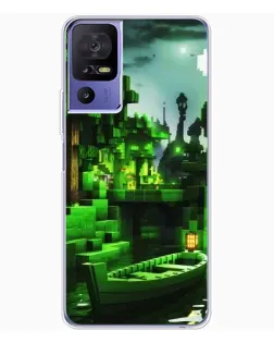 Чехол для TCL 605 с картинкой «Minecraft лесной пейзаж»