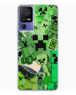Чехол для TCL 605 с картинкой «Криперы Minecraft»