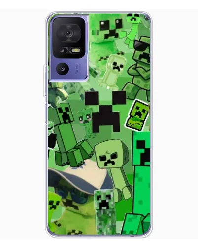 Чехол для TCL 605 с картинкой «Криперы Minecraft»