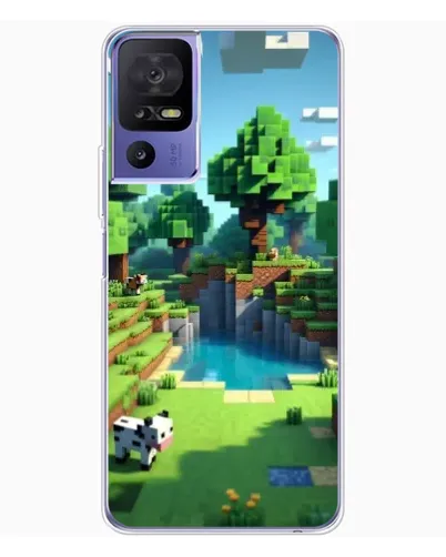 Чехол для TCL 605 с картинкой «Minecraft летний день»