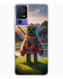 Чехол для TCL 605 с картинкой «Крипер в свитере»