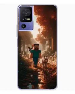 Чехол для TCL 605 с картинкой «Стив в лесу»